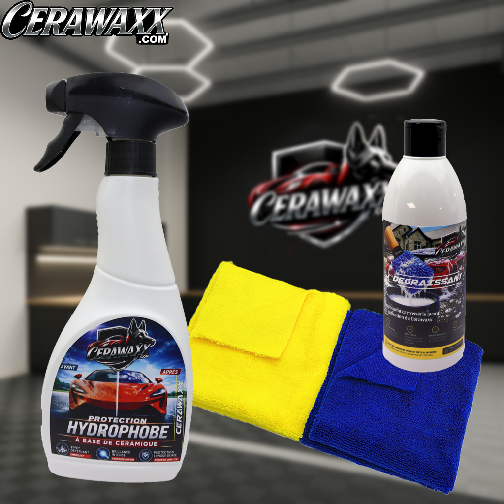 CERAWAXX PACK - Dégraissant et Microfibre inclus