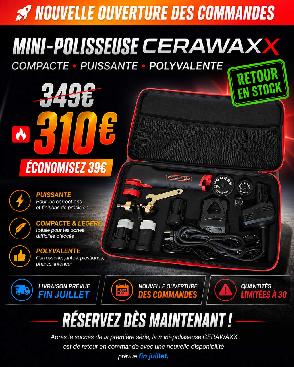 Mini Polisseuse Sans Fil Professionnelle